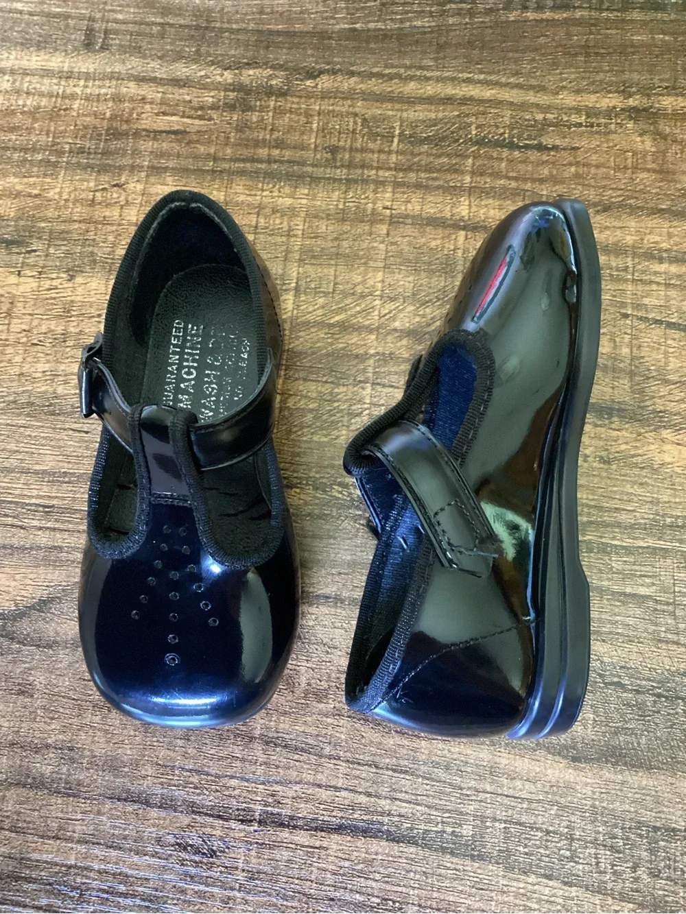 Vintage Wee Walker Black Patent Mary Jane Shoes Size 3 Toddler Girl